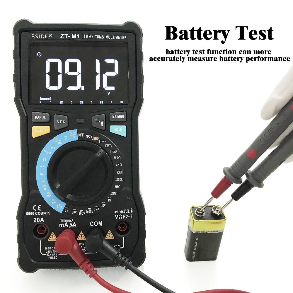 Digital Multimeter Professional True RMS 8000 with digital display and various measurement functions.