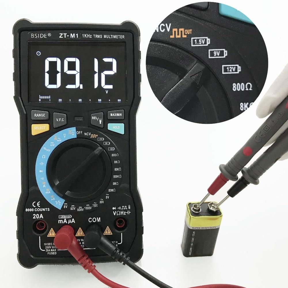 Digital Multimeter Professional True RMS 8000 with digital display and various measurement functions.