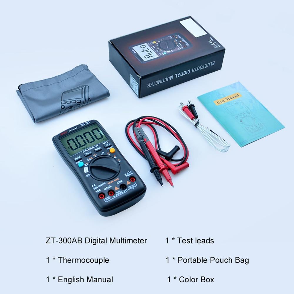 Digital multimeter with wireless technology, featuring a digital display and various measurement functions including True RMS.