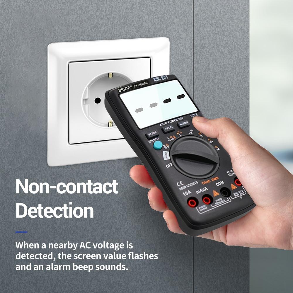 Digital multimeter with wireless technology, featuring a digital display and various measurement functions including True RMS.