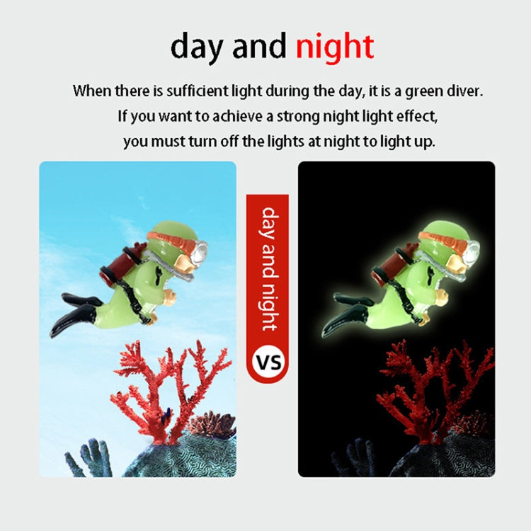 Diver Aquarium Pendant Fish Tank Ornament with vibrant colors and floating design, perfect for aquascaping.