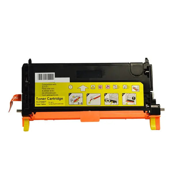 Docuprint C2200 CT350677 Yellow Premium Generic Toner Cartridge, remanufactured for high-quality printing with a page yield of 7000.