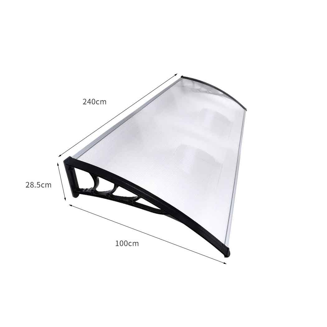 Stylish Door Window Awning Outdoor Canopy providing UV protection and rain cover, featuring a modern curved design and durable materials.