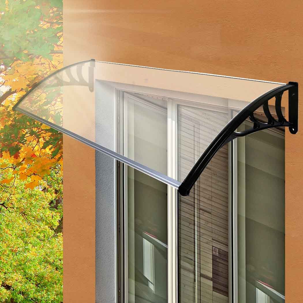 Stylish Door Window Awning Outdoor Canopy providing UV protection and rain cover, featuring a modern curved design and durable materials.