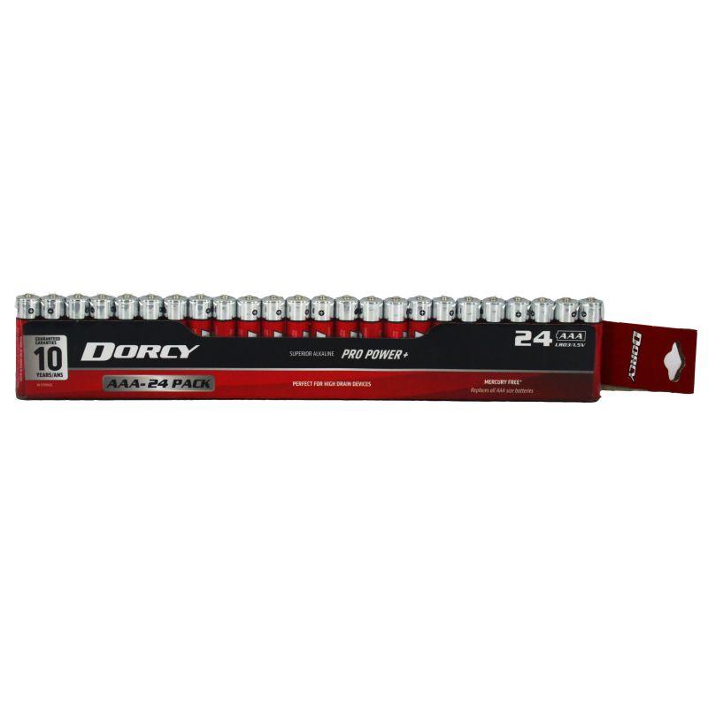 DORCY 24AAA Alkaline Strip showcasing multiple AAA batteries in a convenient strip packaging.