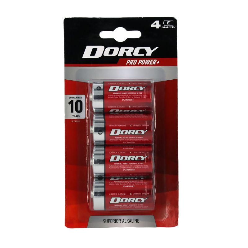 DORCY 4C Alkaline Batteries in packaging, showcasing their reliable power and compatibility.