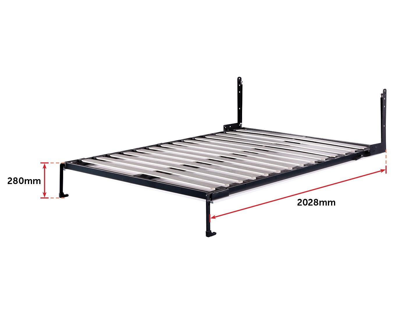 Double Size Wall Bed Mechanism Hardware Kit Diamond Edition showcasing its sleek steel design and pneumatic lifting system.