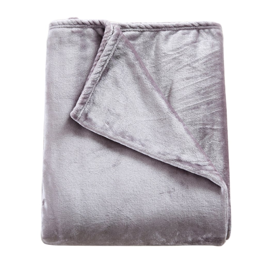 DreamZ 320GSM Ultra Soft Mink Blanket in Silver, showcasing its plush texture and generous size, perfect for cozying up.