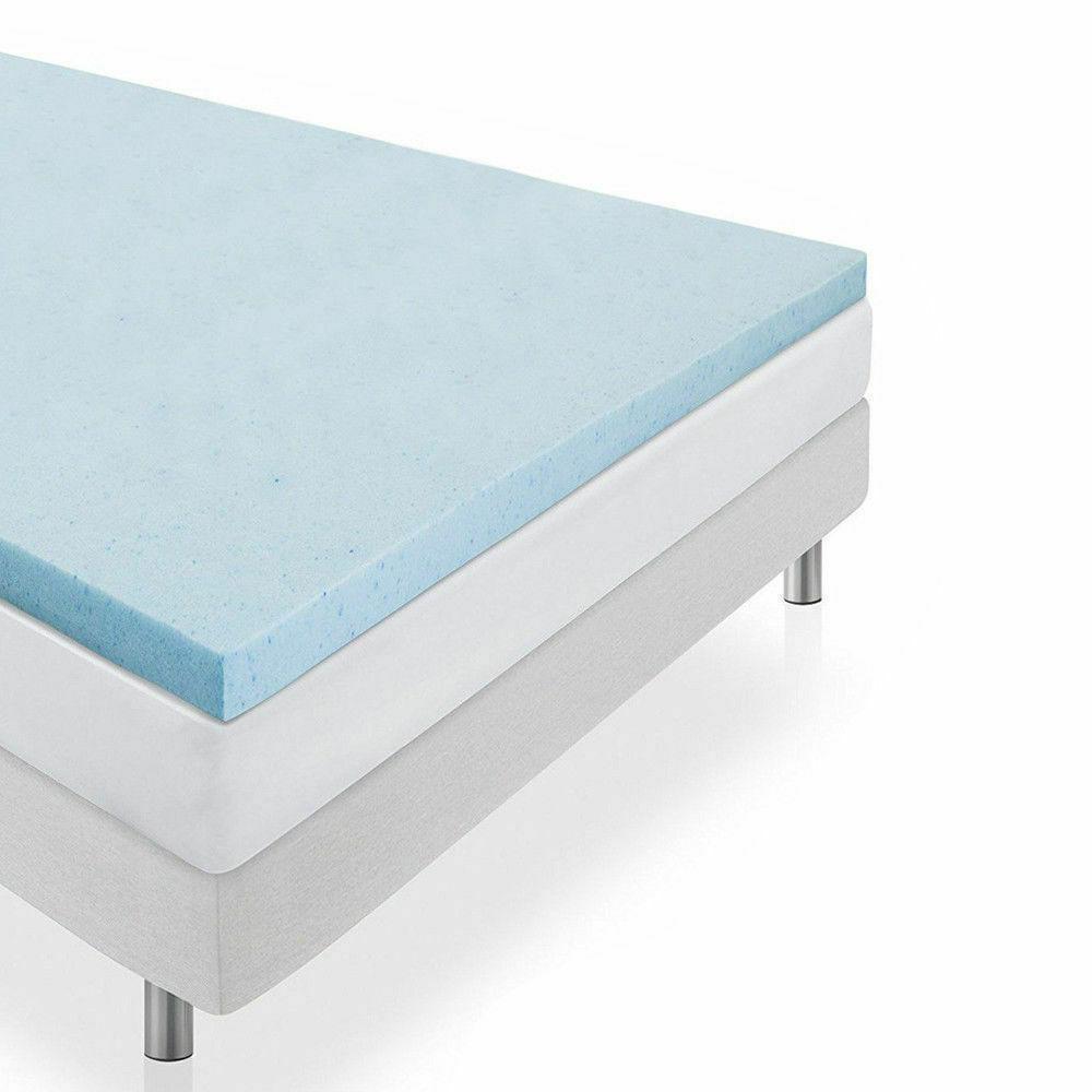 DreamZ 5cm Cool Gel Memory Foam Mattress Topper with bamboo fabric cover, showcasing its soft texture and elegant embroidery pattern.