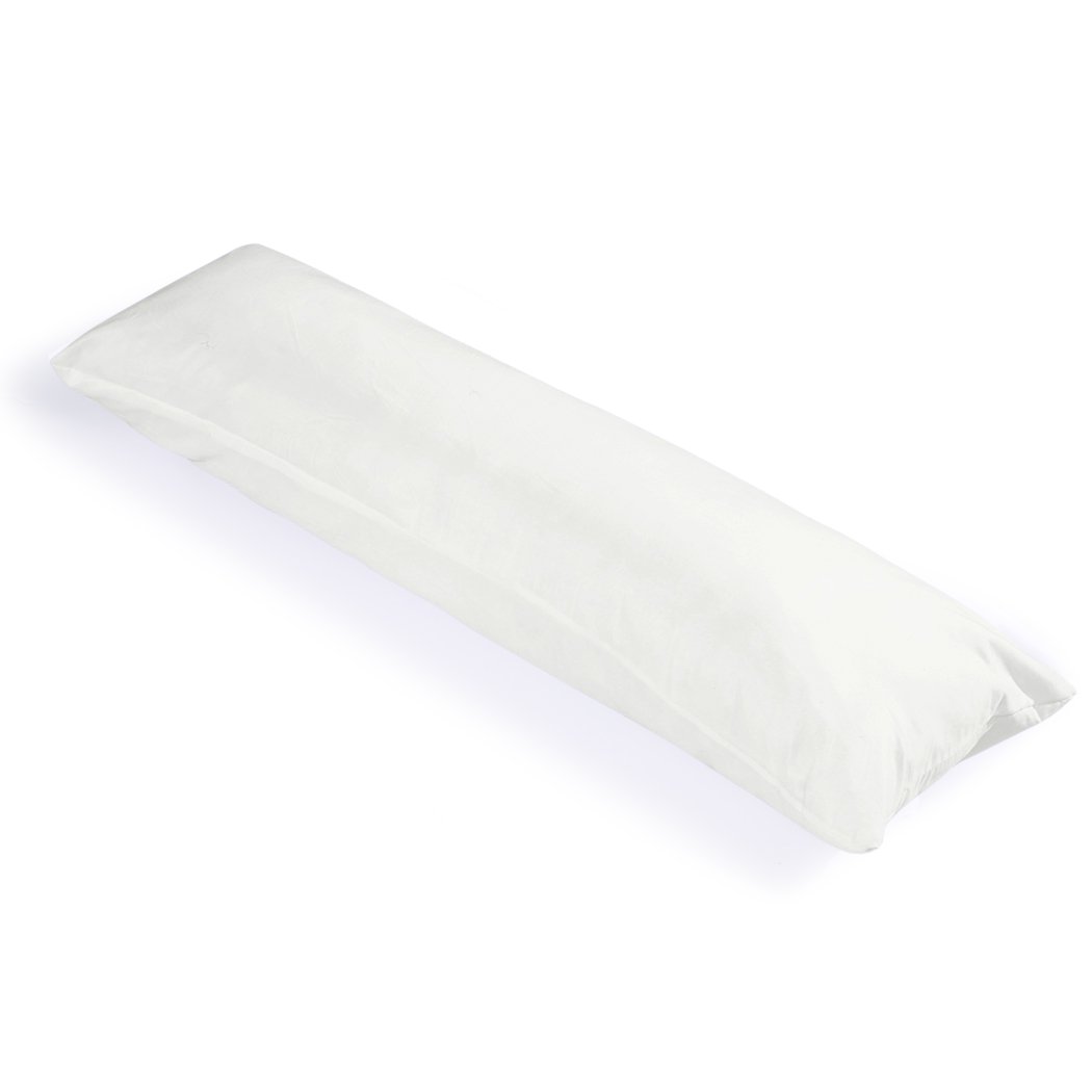 DreamZ Body Full Long Pillow in luxurious cotton cover, designed for maternity and pregnancy support, showcasing its long and soft structure.