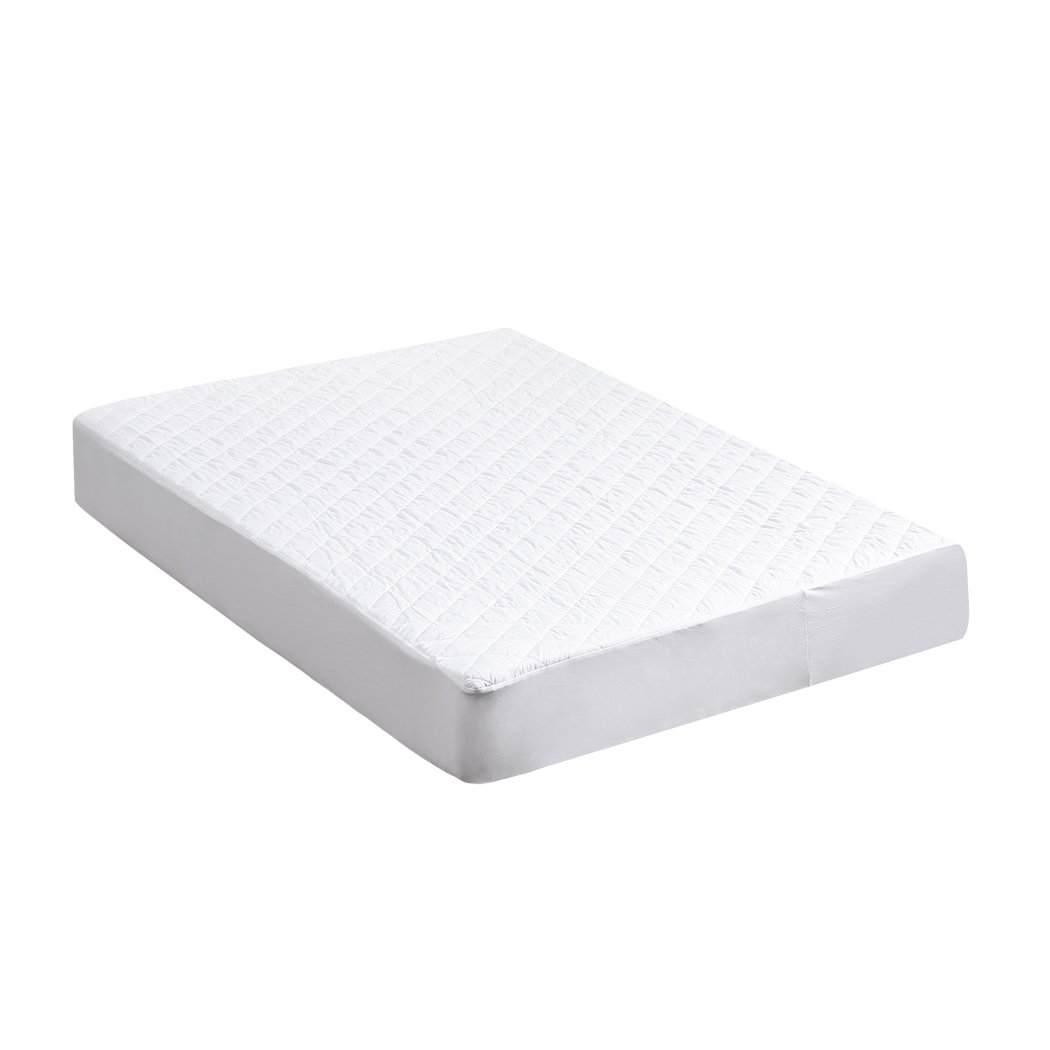 DreamZ Fully Fitted Waterproof Microfiber Mattress Protector in double size, featuring a quilted diamond pattern and soft brushed microfiber surface.