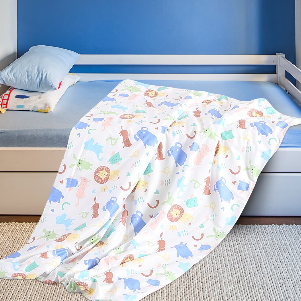 DreamZ Kids Warm Weighted Blanket with cartoon print cover, designed for calming and focus enhancement in children.