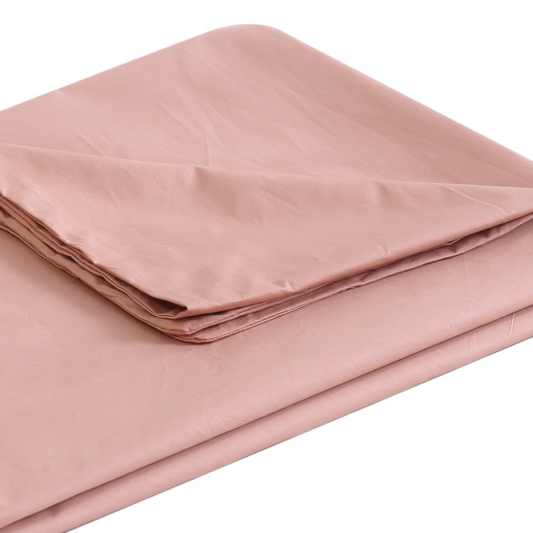 DreamZ Weighted Blanket in pink, featuring dual covers made of cotton and polyester, designed for deep relaxation and comfort.