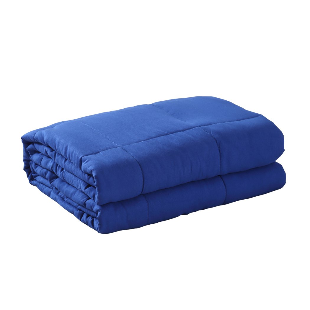 DreamZ Weighted Blanket Heavy Gravity Deep Relax 5KG in navy color, showcasing its soft texture and 3-layer design.