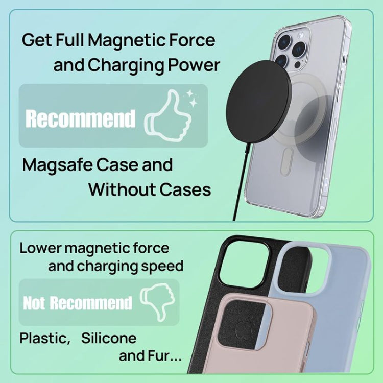 DS-WXC103 15W Max MagSafe Magnetic Wireless Charger for iPhone with a sleek design and strong magnets for optimal alignment.