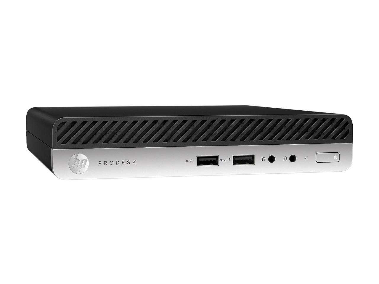 HP ProDesk 400 G5 Mini Desktop PC with Intel Core i5-9500T, 8 GB RAM, and 256 GB SSD.