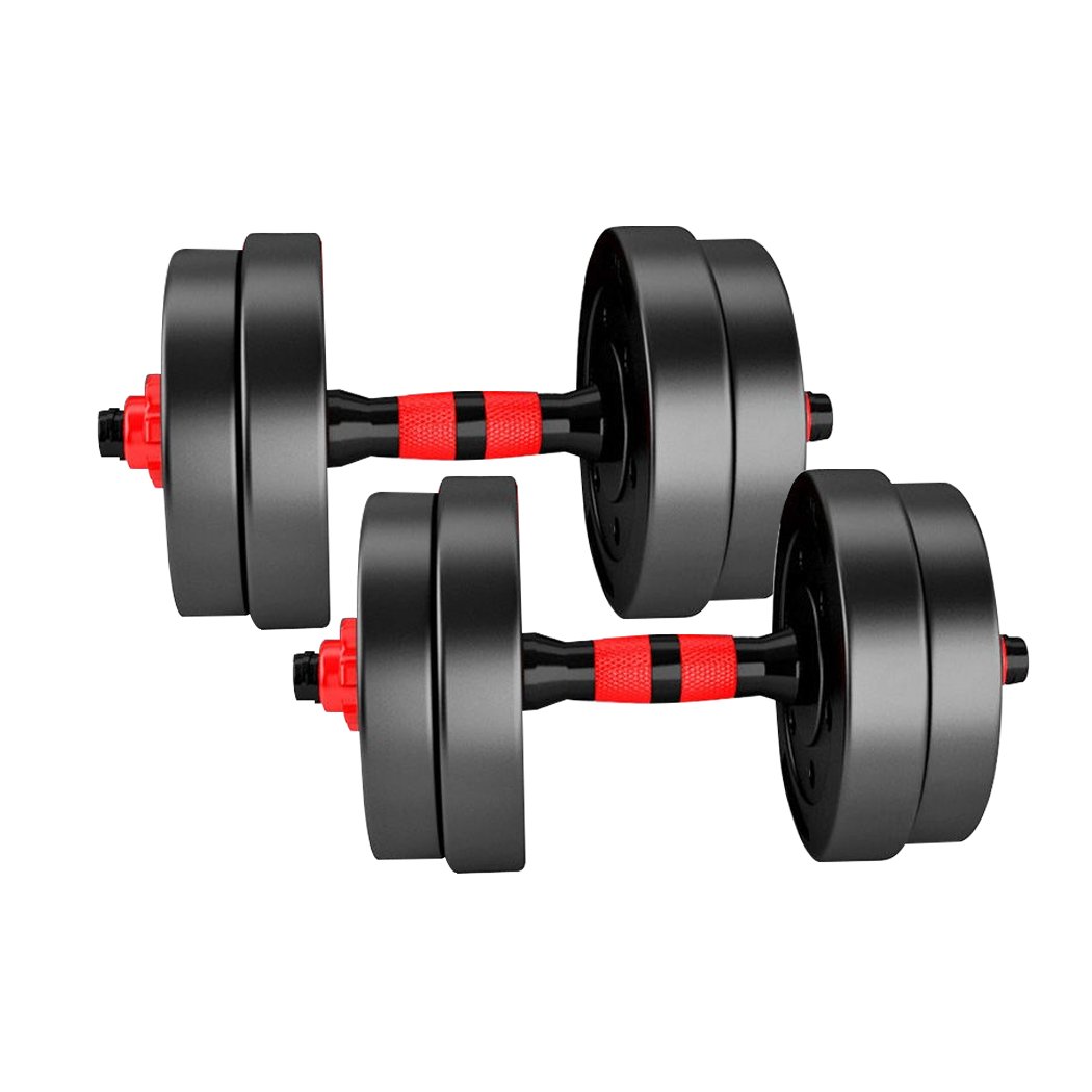 15KG Adjustable Dumbbells Barbell Weight Set with various weight plates and ergonomic design for home gym exercises.