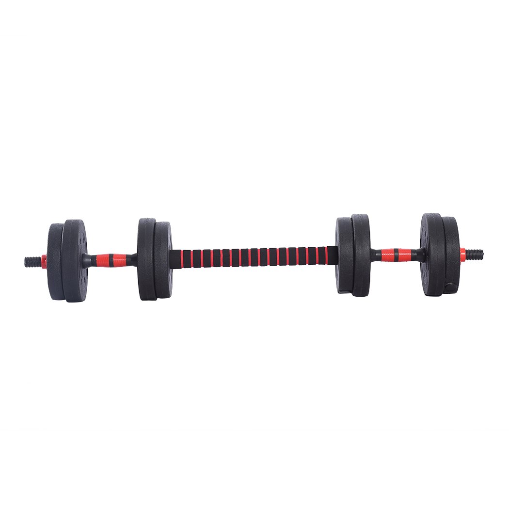 15KG Adjustable Dumbbells Barbell Weight Set with various weight plates and ergonomic design for home gym exercises.