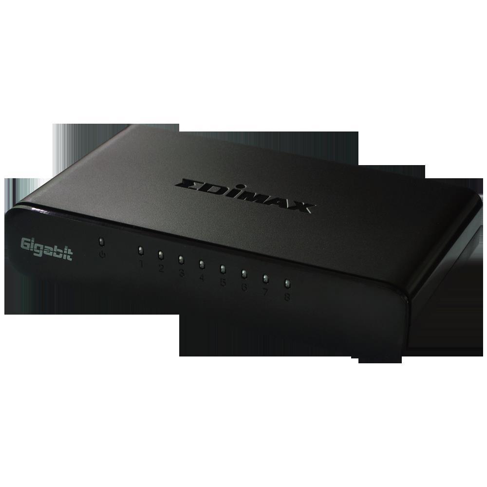 EDIMAX ES-5800G V3 8-Port Gigabit Switch with compact design and LED indicators.