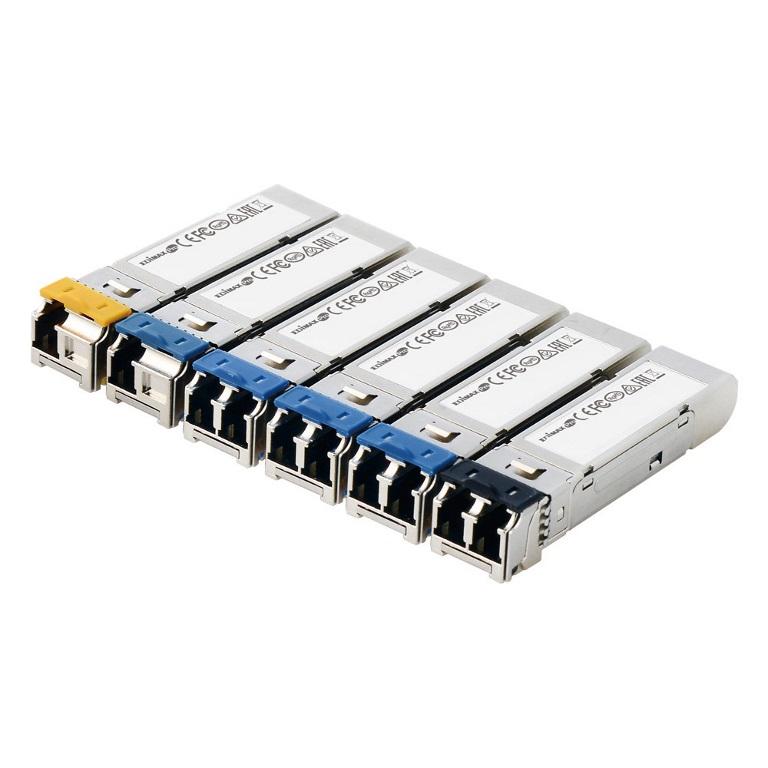 EDIMAX Industrial SFP Dual-LC 1.25G 1310nm module with LC connector for multi-mode fiber applications.