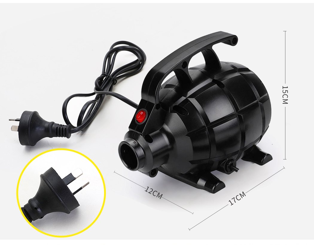 Electric air pump with plug