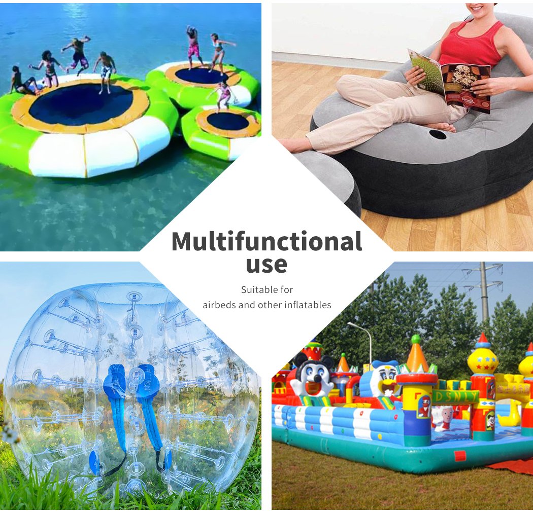 Inflatable recreational and leisure items.