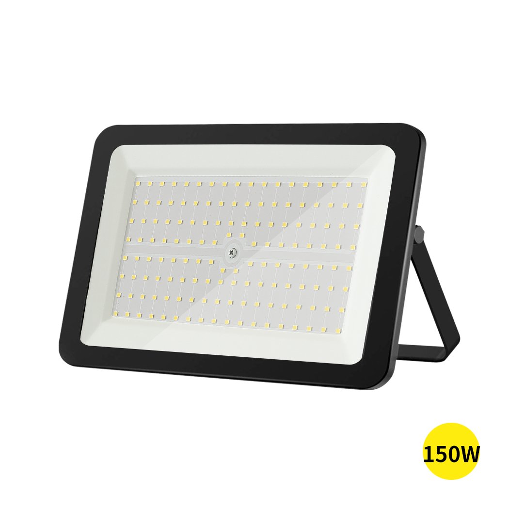 Emitto LED Flood Light 150W with adjustable frame and IP65 waterproof rating, ideal for outdoor use.