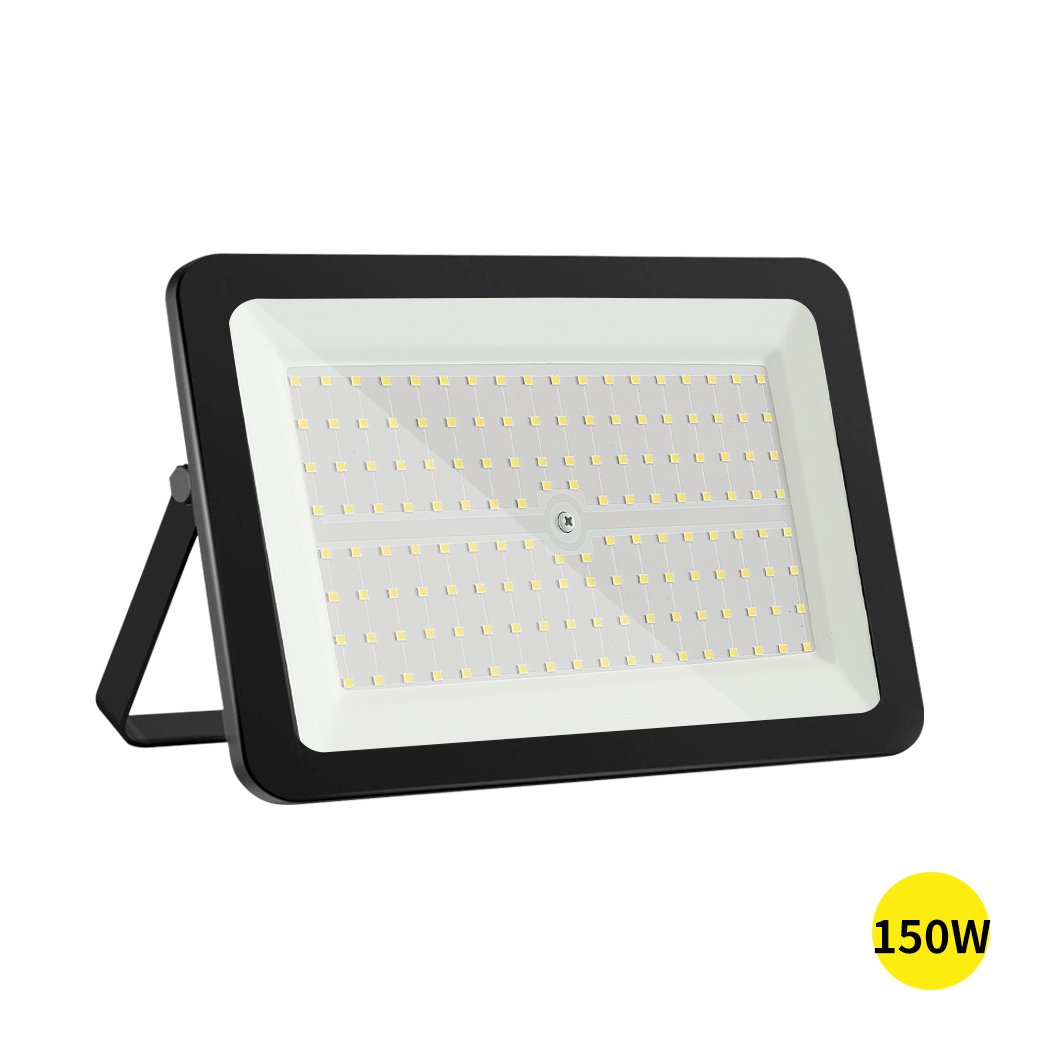 Emitto LED Flood Light 150W with adjustable frame and IP65 waterproof rating, ideal for outdoor use.