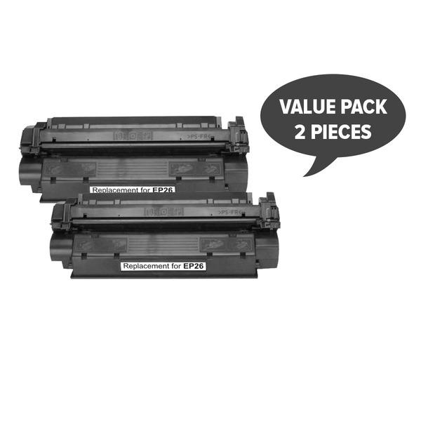 EP26 CartU Premium Generic Toner cartridges, two-pack for Canon printers, featuring high-quality printing capabilities.