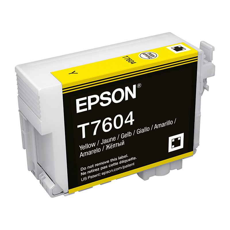 EPSON 760 Yellow Ink Cartridge, a genuine ink cartridge designed for vibrant printing with EPSON SureColor SC P600 printer.