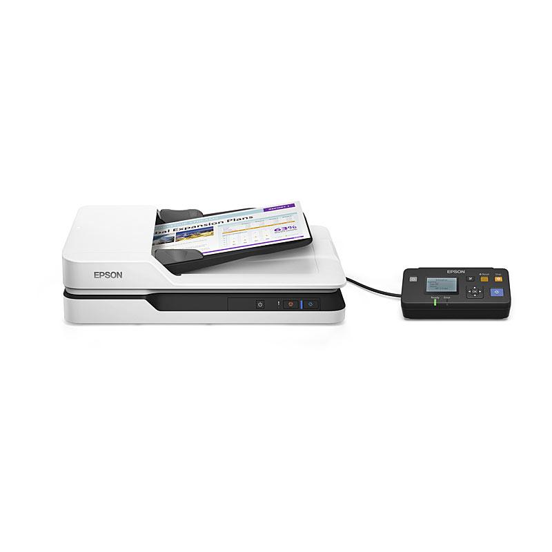 EPSON DS1630 Scanner showcasing its compact design and user-friendly interface.