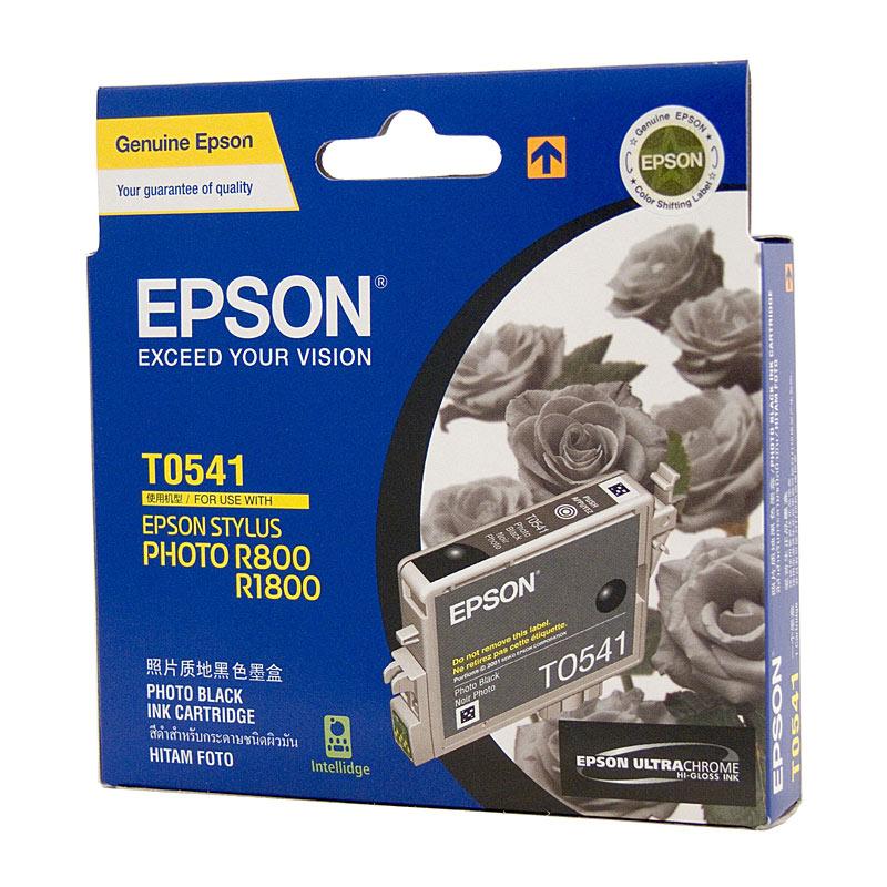 EPSON T0541 Ph Black Ink Cartridge with packaging, designed for high-quality photo printing.