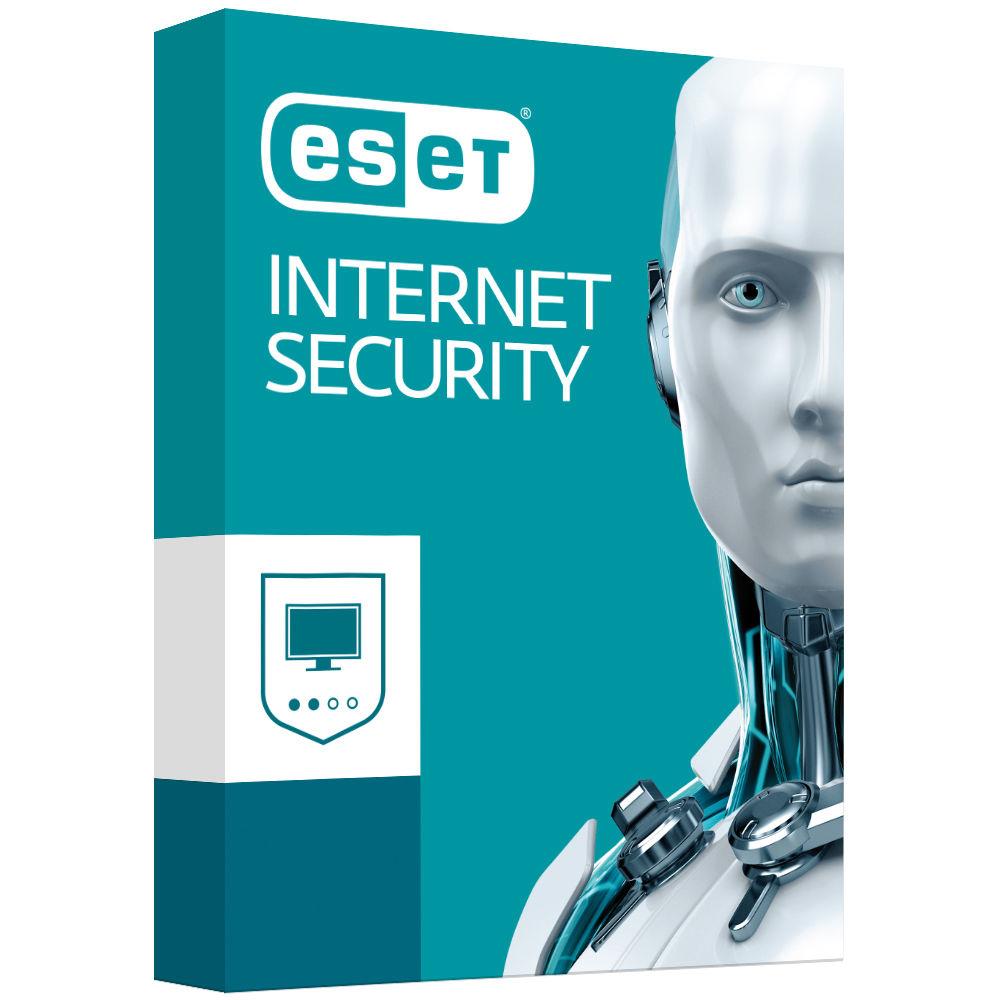 ESET Internet Security software interface showcasing advanced protection features for online security.