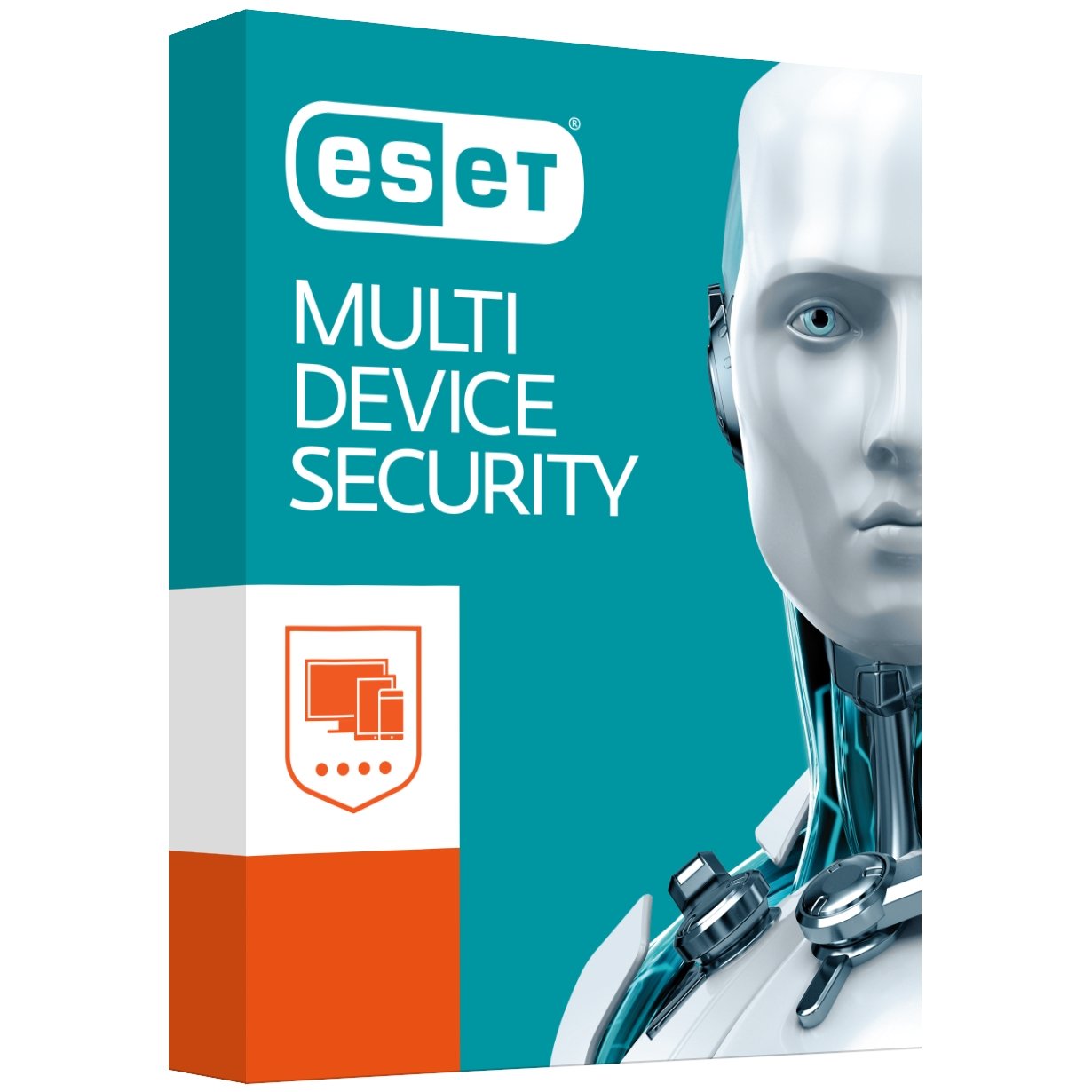 ESET Multi Device Security software interface showcasing advanced protection features for Windows PCs and Macs.