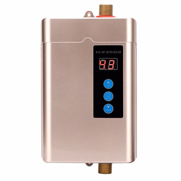 EU Plug 4000W Electric Water Heater with remote control and adjustable temperature settings, showcasing its sleek design and user-friendly interface.