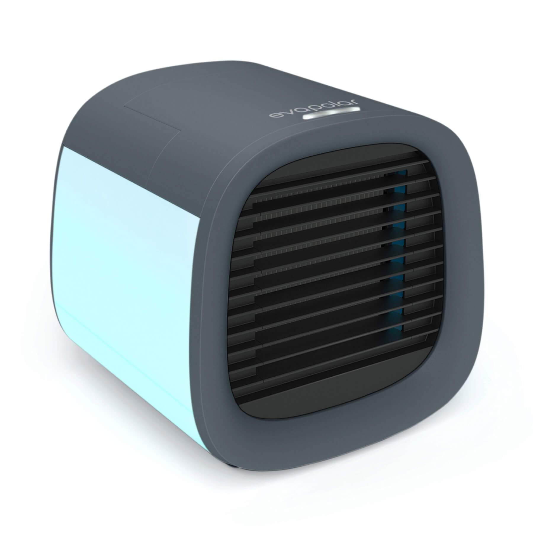 Evapolar evaCHILL Personal Evaporative Air Cooler and Humidifier in a stylish design, showcasing its compact size and user-friendly control pad.