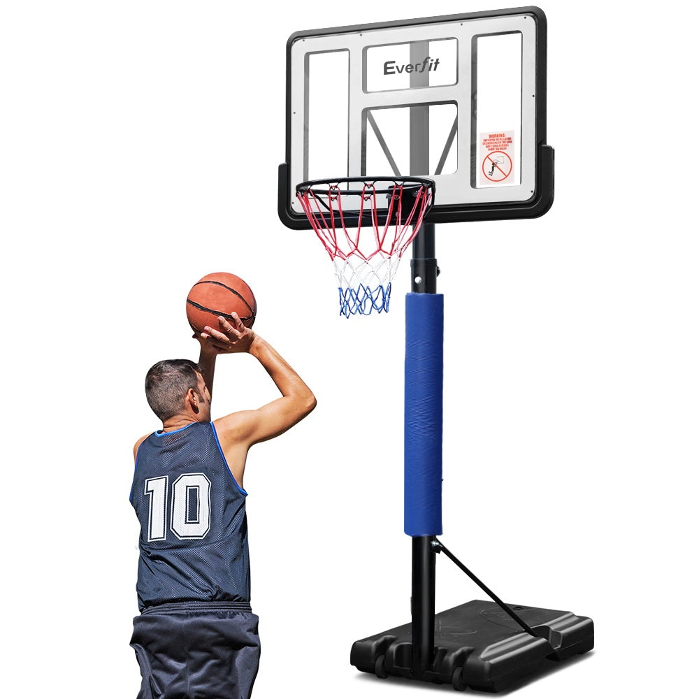 Everfit 3.05M Basketball Hoop Stand System with adjustable height and shatterproof backboard, perfect for outdoor play.