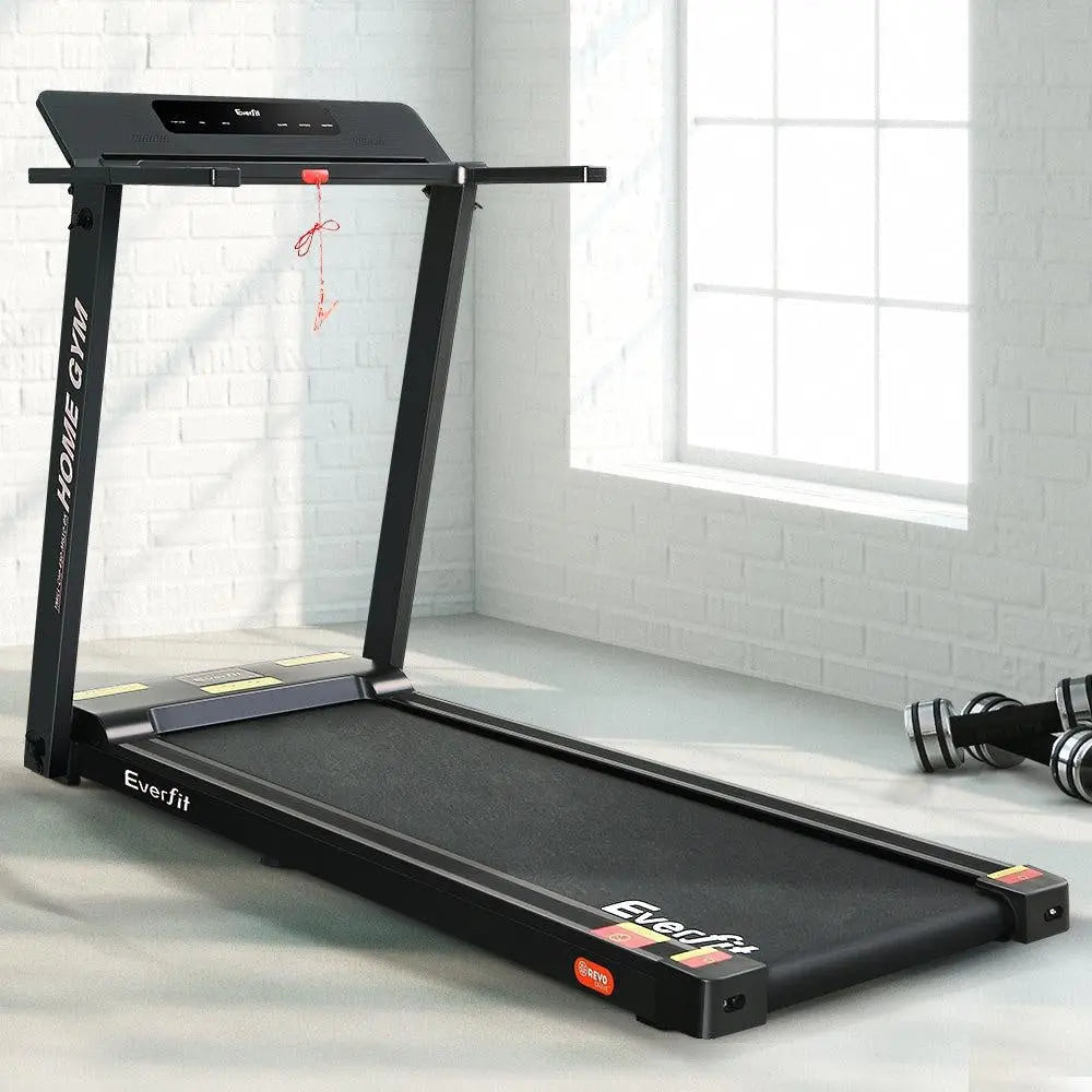 Everfit Treadmill Electric Fully Foldable Home Gym with digital display and safety features, designed for effective home workouts.