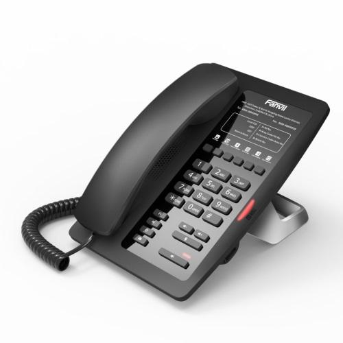 Fanvil H3 Hotel IP Phone with no display, featuring 6 programmable soft keys and a USB charging port, designed for hotels and hospitals.