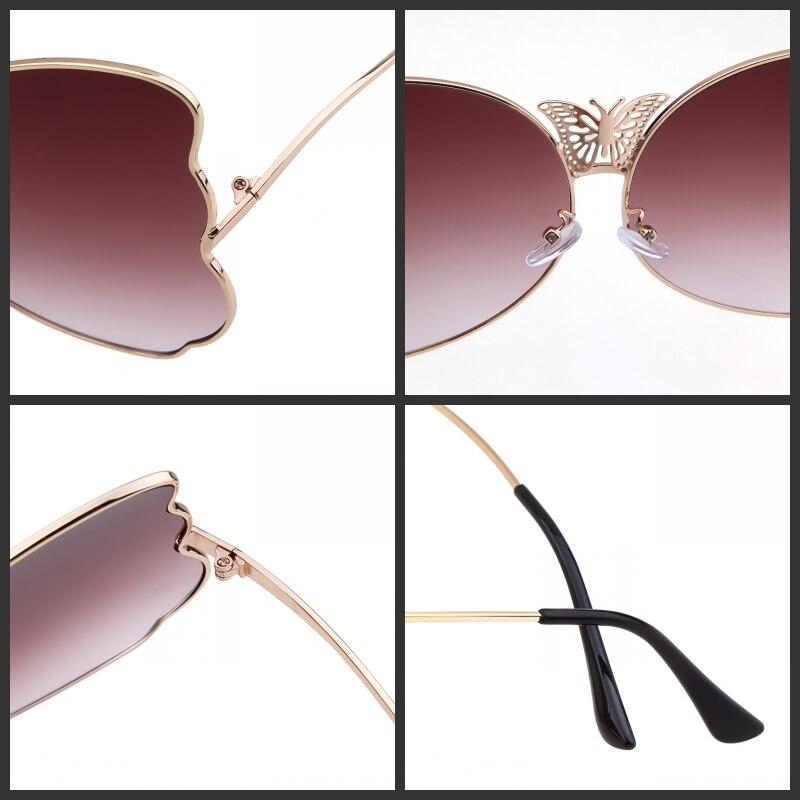 Fashion butterfly sunglasses for women in pink, featuring oversized lenses and a vintage design, perfect for sun protection.