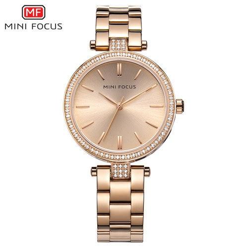 Fashion Casual Watch for Women featuring a stainless steel case and leather band, perfect for casual and formal occasions.