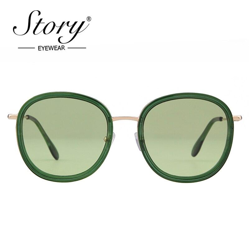 Fashion round sunglasses featuring green candy lenses and a pink frame, designed for both men and women, showcasing a luxurious and trendy style.