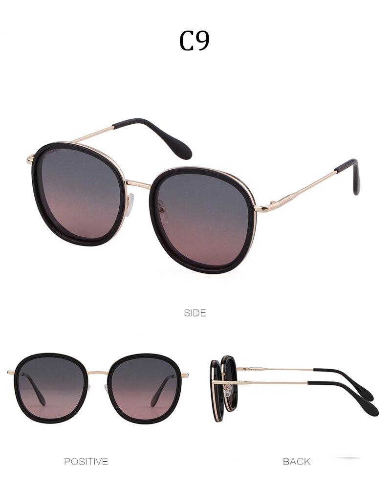 Fashion round sunglasses featuring green candy lenses and a pink frame, designed for both men and women, showcasing a luxurious and trendy style.