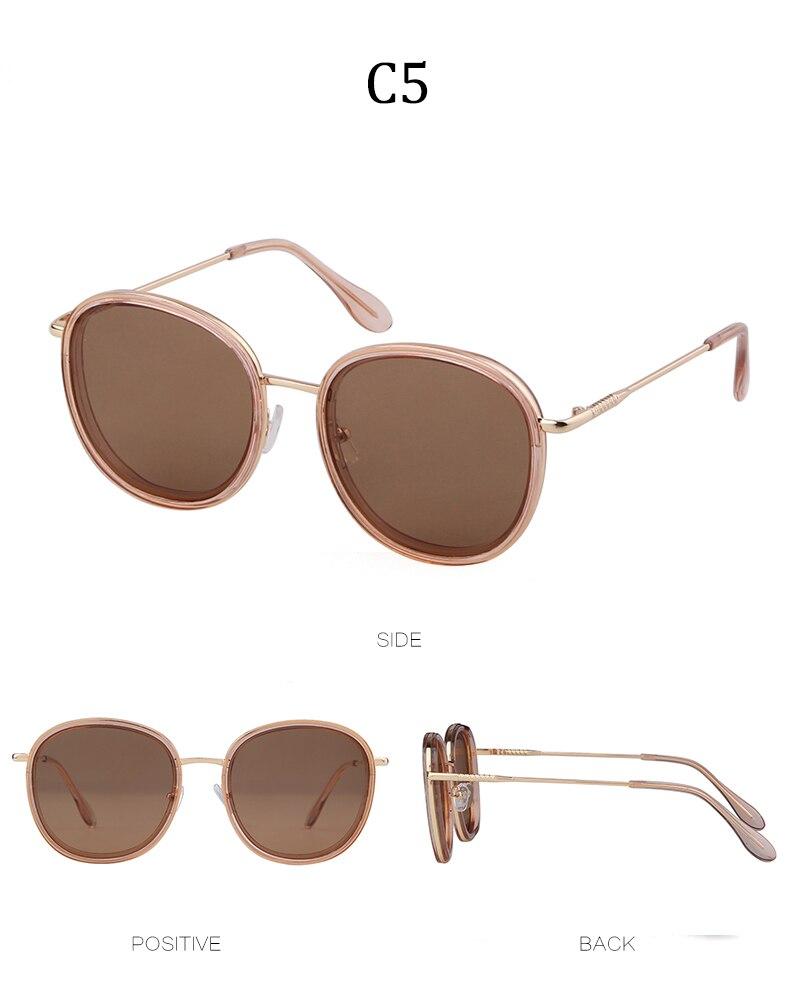 Fashion round sunglasses featuring green candy lenses and a pink frame, designed for both men and women, showcasing a luxurious and trendy style.