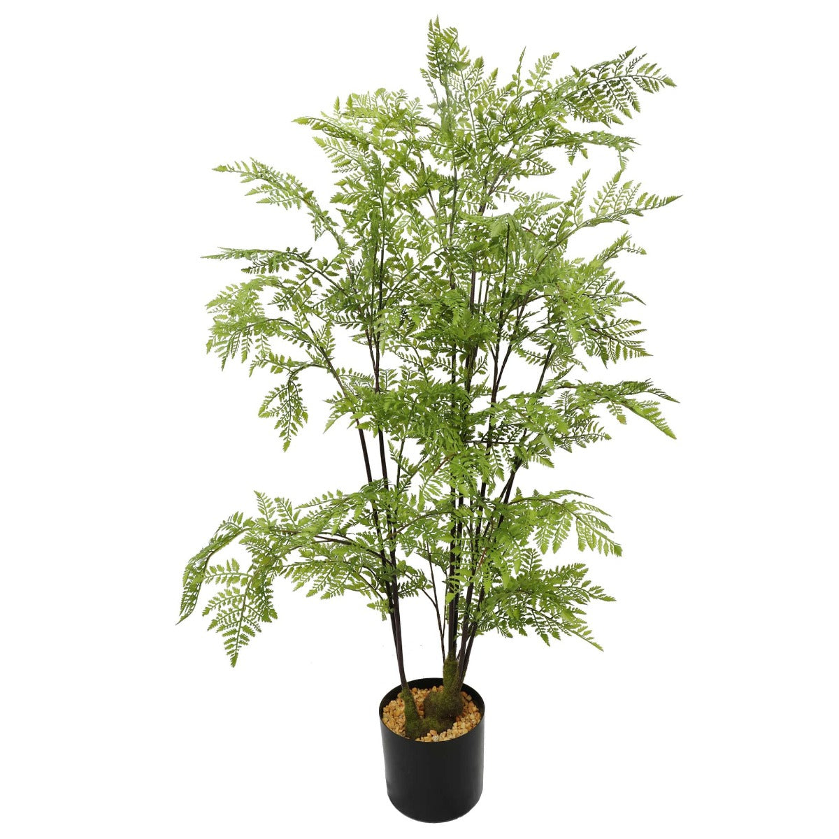 A 90cm tall Faux Natural Fern Tree with lush green fronds, perfect for indoor and outdoor decoration.