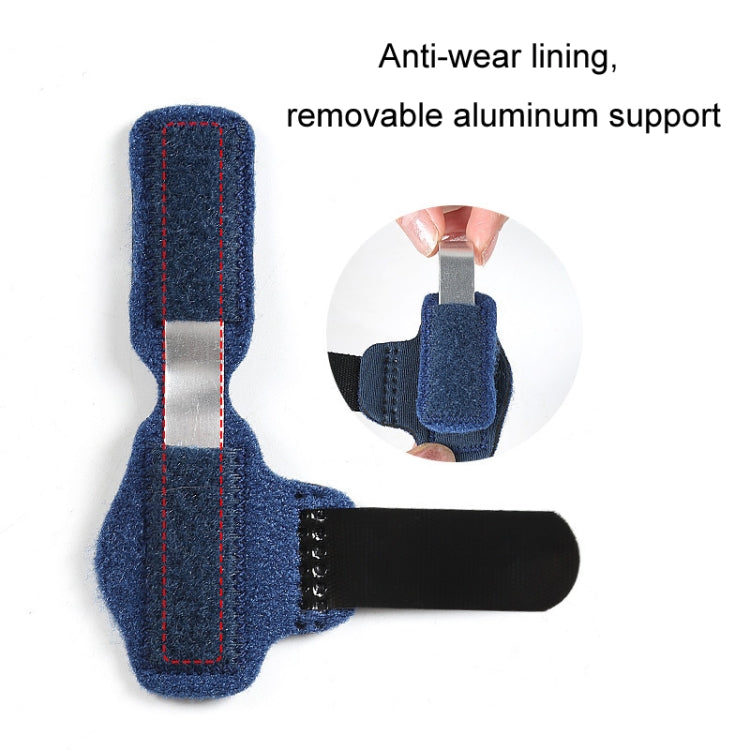 Finger and toe joint sprain support stretching exercise belt made of sponge composite cloth with removable aluminum support.