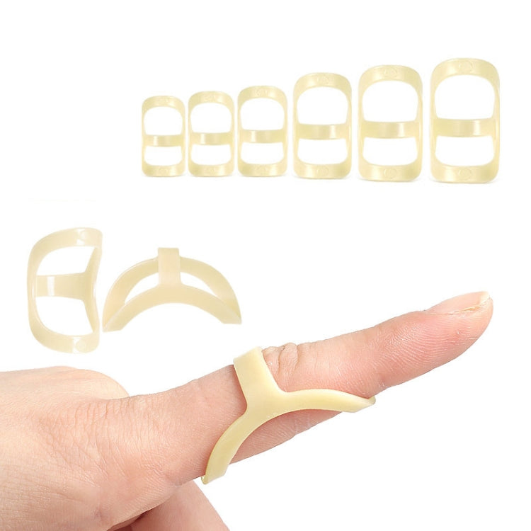 Finger Splint Fixation Ring designed for joint bending protection, showcasing its durable PP material and ergonomic 8-shaped arc design.