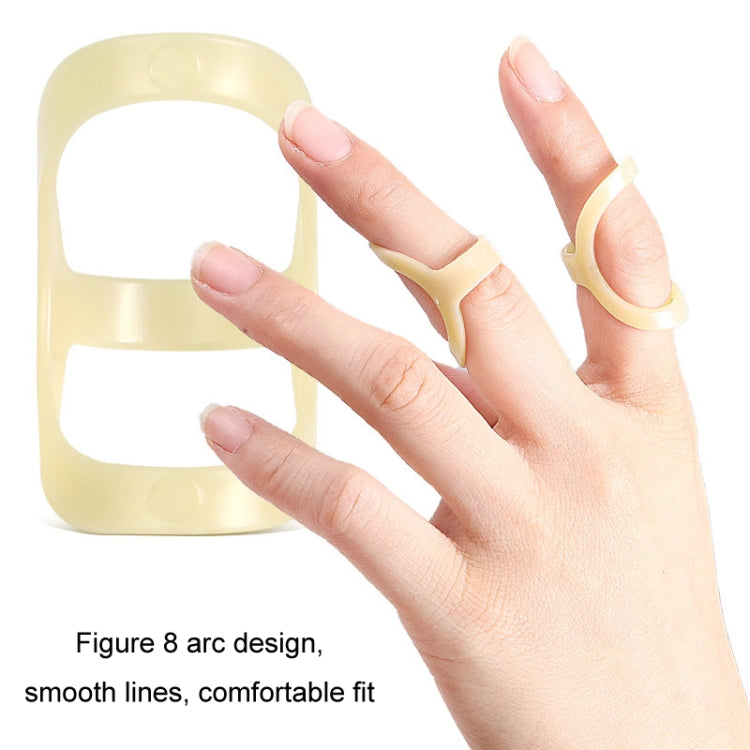 Finger Splint Fixation Ring designed for joint bending protection, showcasing its durable PP material and ergonomic 8-shaped arc design.