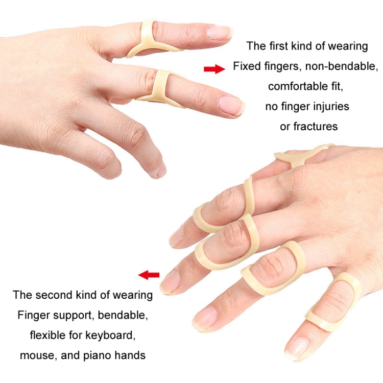 Finger Splint Fixation Ring designed for joint bending protection, showcasing its durable PP material and ergonomic 8-shaped arc design.