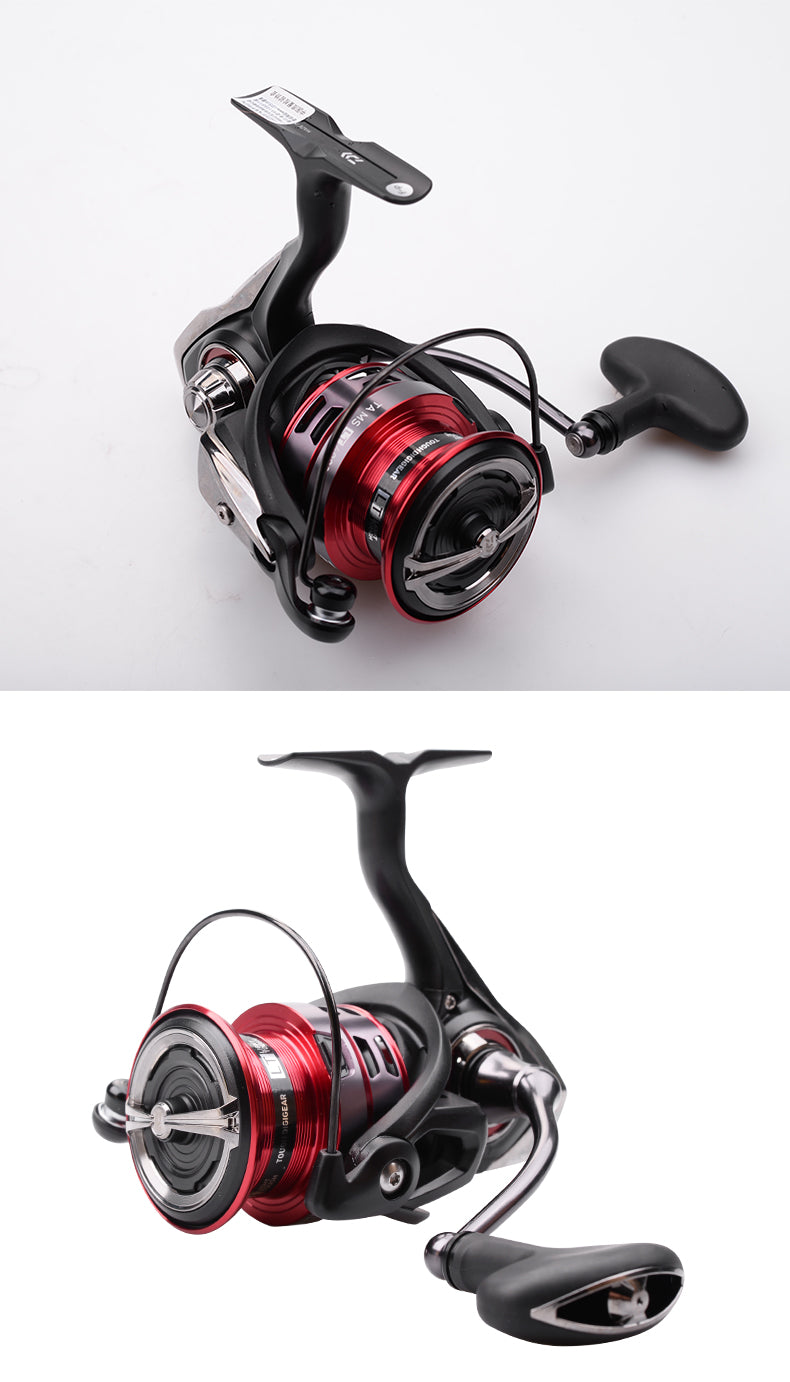 Fishing Spinning Reels in various sizes from 1000 to 6000, showcasing their sleek design and 6+1BB bearing system.